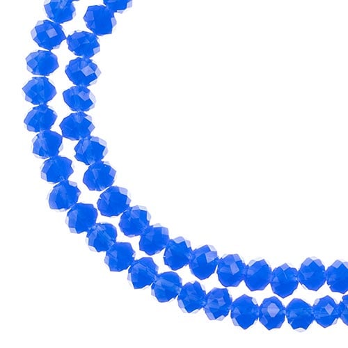 Crystal Lane DIY Rondelle 2 Strand 7in (apx110pcs) 3x4mm Opaque Dark Sapphire