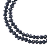 Crystal Lane DIY Rondelle 2 Strand 7in (apx110pcs) 3x4mm Opaque Black