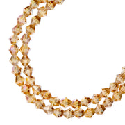 Crystal Lane DIY Bicone 2Strand 7in (apx64pcs) 6mm Transparent Topaz AB