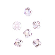Crystal Lane DIY Bicone 2Strand 7in (apx64pcs) 6mm Transparent Pink AB