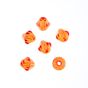 Crystal Lane DIY Bicone 2Strand 7in (apx64pcs) 6mm Transparent Orange