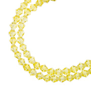 Crystal Lane DIY Bicone 2Strand 7in (apx64pcs) 6mm Transparent Yellow