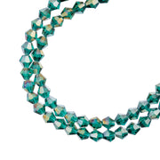 Crystal Lane DIY Bicone 2Strand 7in (apx64pcs) 6mm Transparent Dark Green AB