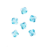 Crystal Lane DIY Bicone 2Strand 7in (apx64pcs) 6mm Transparent Blue AB