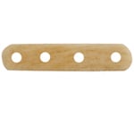 Bone Spacer 4 Hole 34mm Antique Ivory Worked on Bone (10 PC)