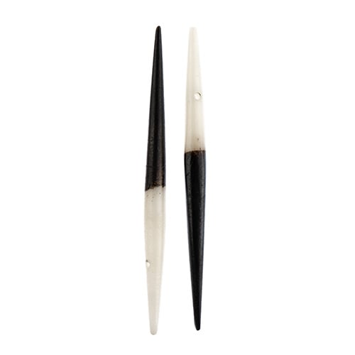 African Imitation Porcupine Quills (10pcs) 2in worked on bone