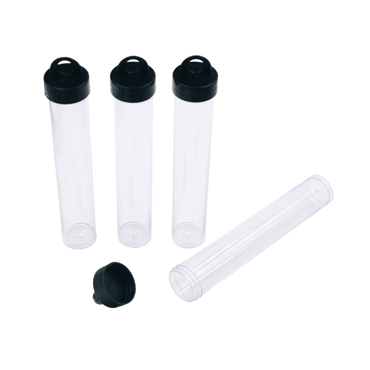 Plastic Tube Container w/ Hanging Screw Lid, 4-ct: 15ml