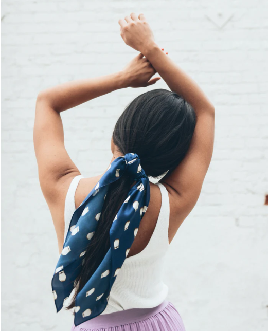 Elk Ivory Silk Scarf: Pink