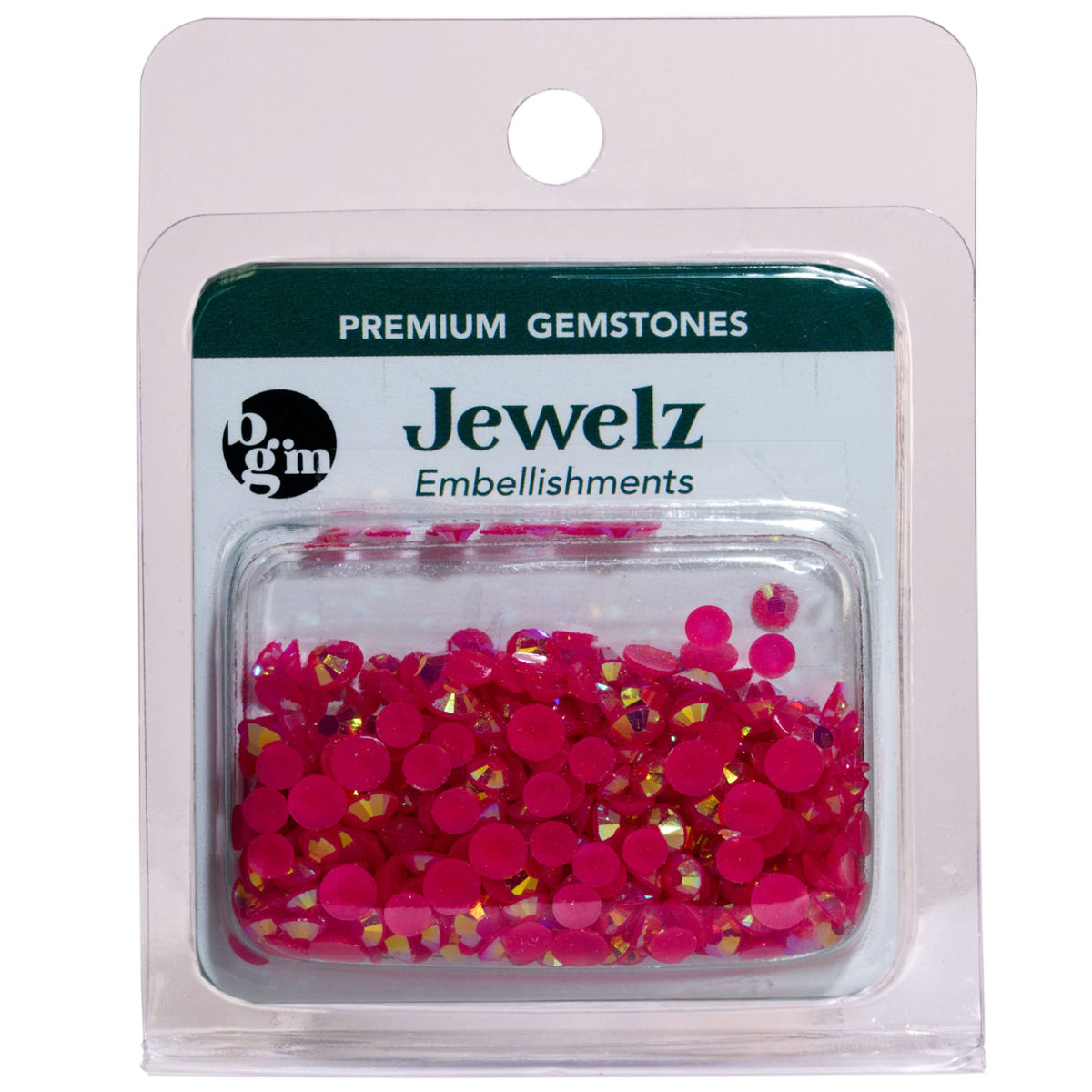 Fuschia AB Flat Back Jewelz