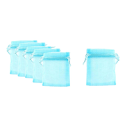Organza Fabric Bag, Approx, 3x4in 6-ct: Light Blue