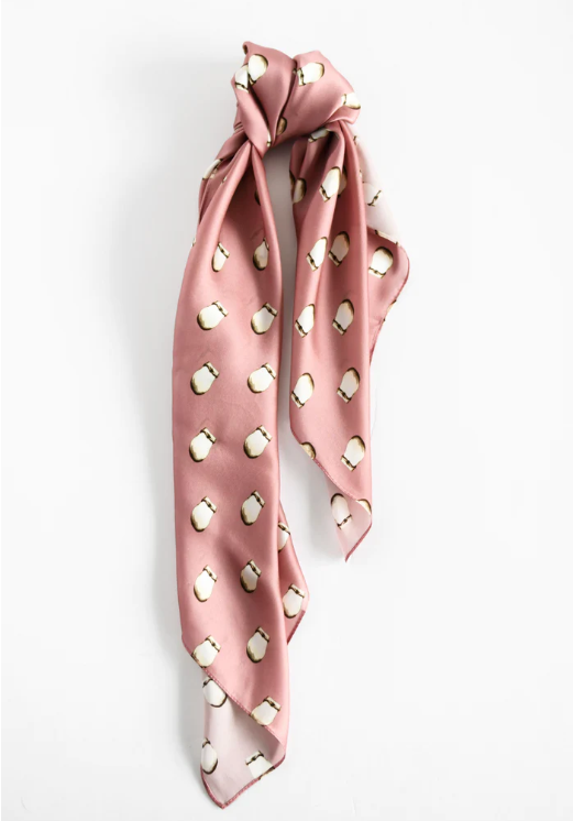 Elk Ivory Silk Scarf: Pink