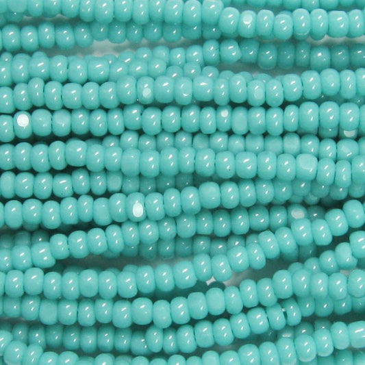 CZ Seed Bead True Cut Op Turquoise Green 11/0 (FULL HANK)