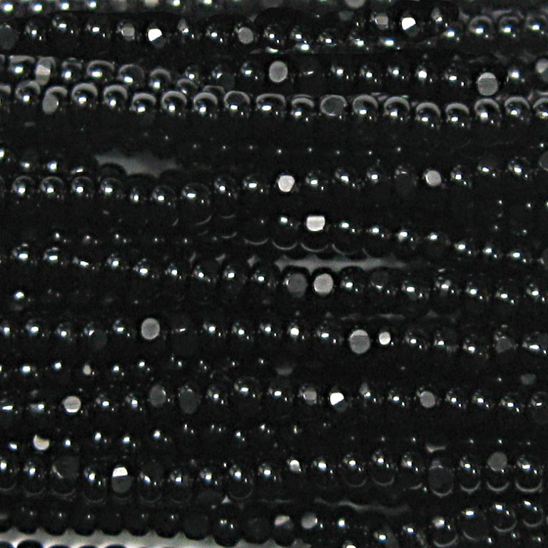 CZ Seed Bead True Cut Op Black 11/0 (FULL HANK)