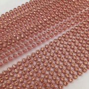ss8 Colorful Rhinestone Banding - 1 yard Dusty Pink