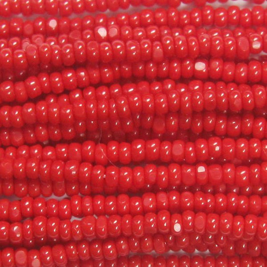 CZ Seed Bead True Cut Op LT Red 11/0 (FULL HANK)