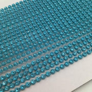 ss8 Colorful Rhinestone Banding - 1 yard Aqua
