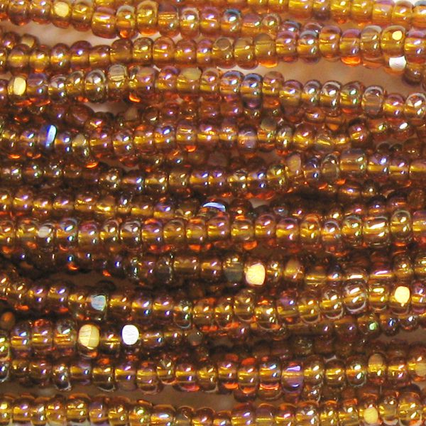 CZ Seed Bead True Cut TR Medium Topaz 11/0 (FULL HANK)