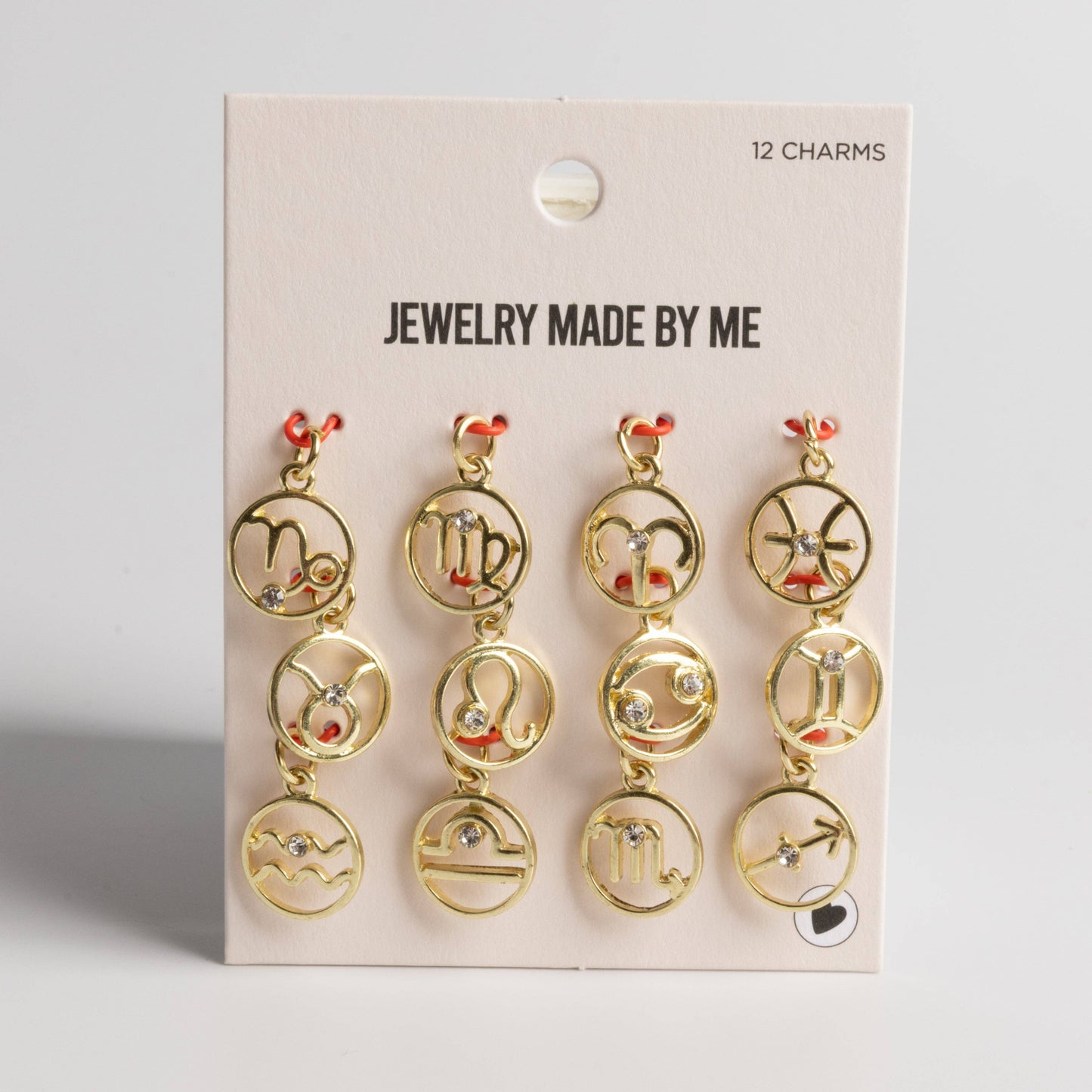 Gold Zodiac Symbols Set of 12 Astrology Charms