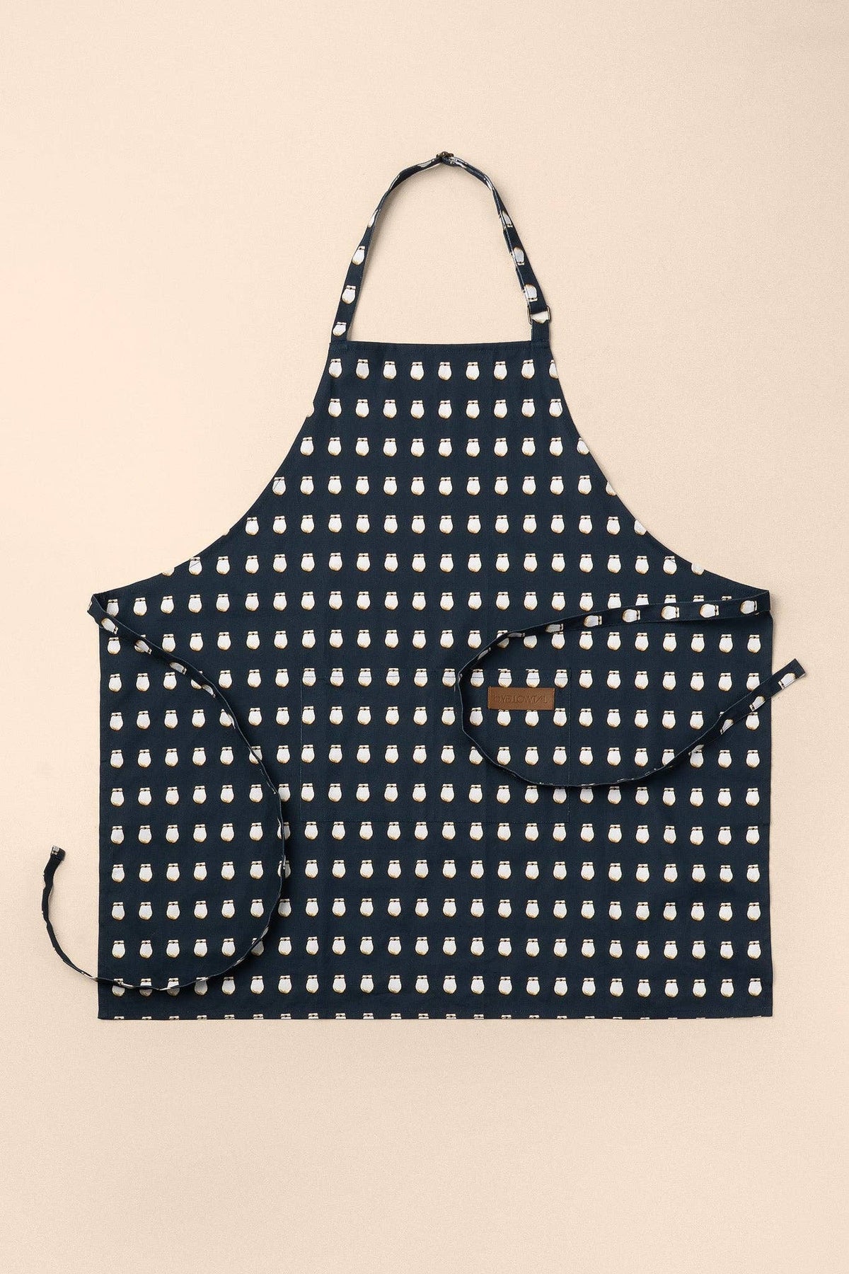 Kitchen Apron - Navy Elk Tooth: ADULT: 30"W x 31" L