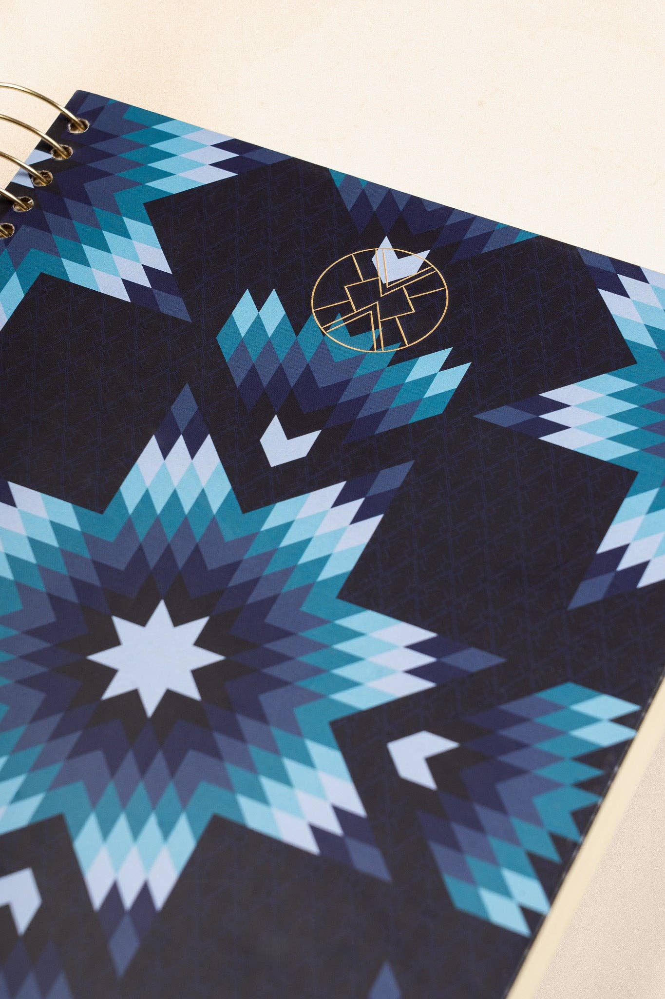B.Yellowtail Star Quilt Notebook - Navy
