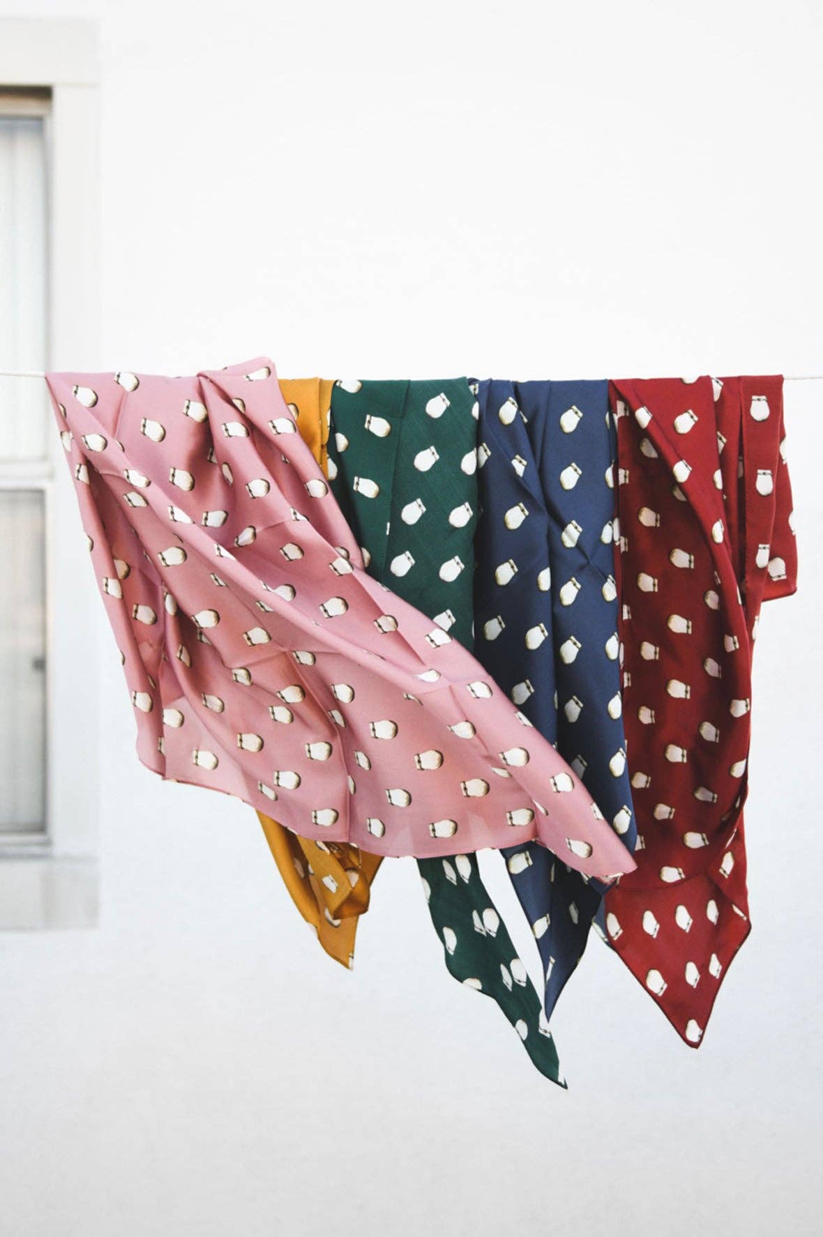 B.Yellowtail - Elk Ivory Silk Scarf: YELLOW