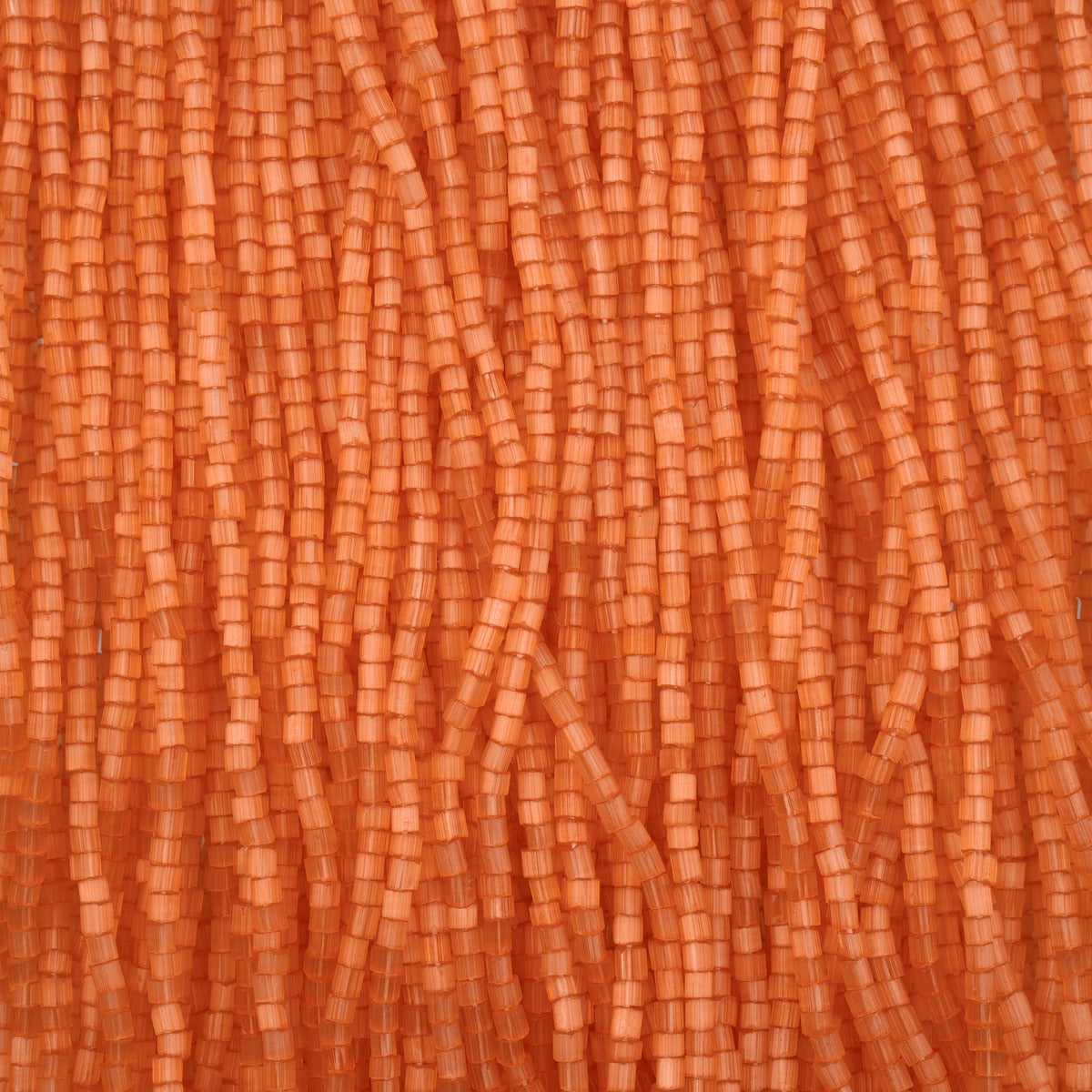 Czech Seed Beads 10/0 2Cut Satin Orange Solgel Strung