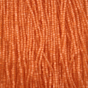 Czech Seed Beads 10/0 2Cut Satin Orange Solgel Strung