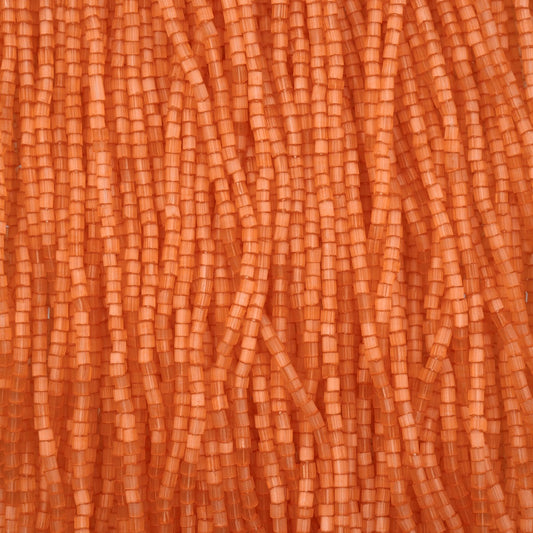 Czech Seed Beads 10/0 2Cut Satin Orange Solgel Strung