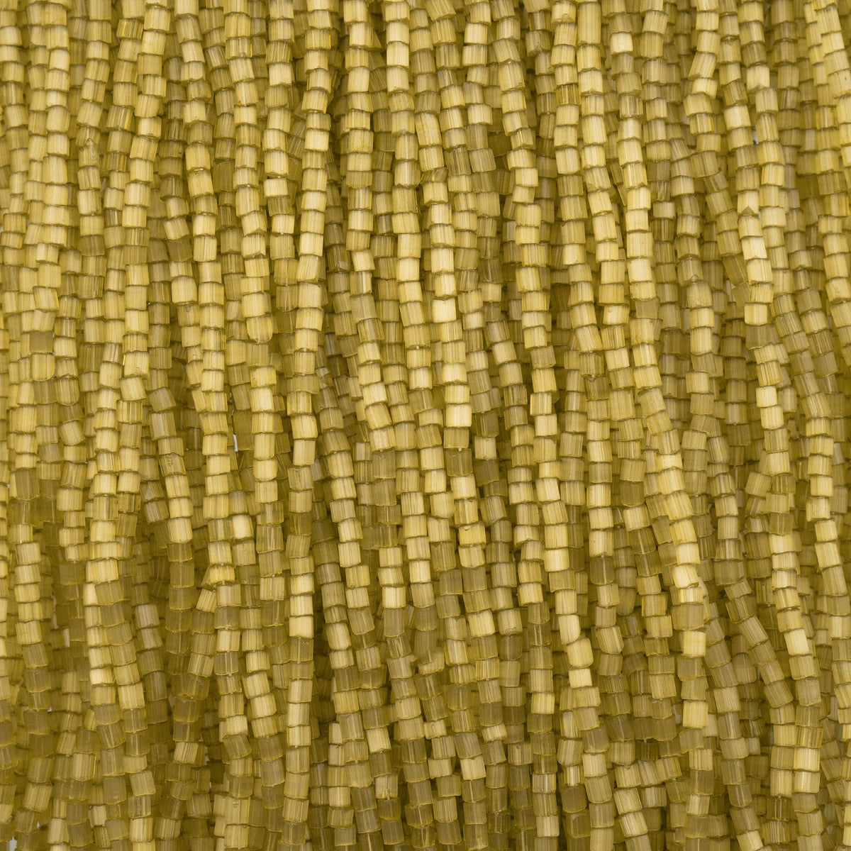 Czech Seed Beads 10/0 2Cut Satin Mustard Solgel Strung