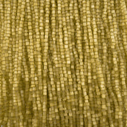 Czech Seed Beads 10/0 2Cut Satin Mustard Solgel Strung