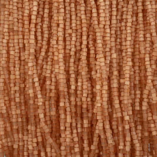 Czech Seed Beads 10/0 2Cut Satin Light Brown Solgel Strung