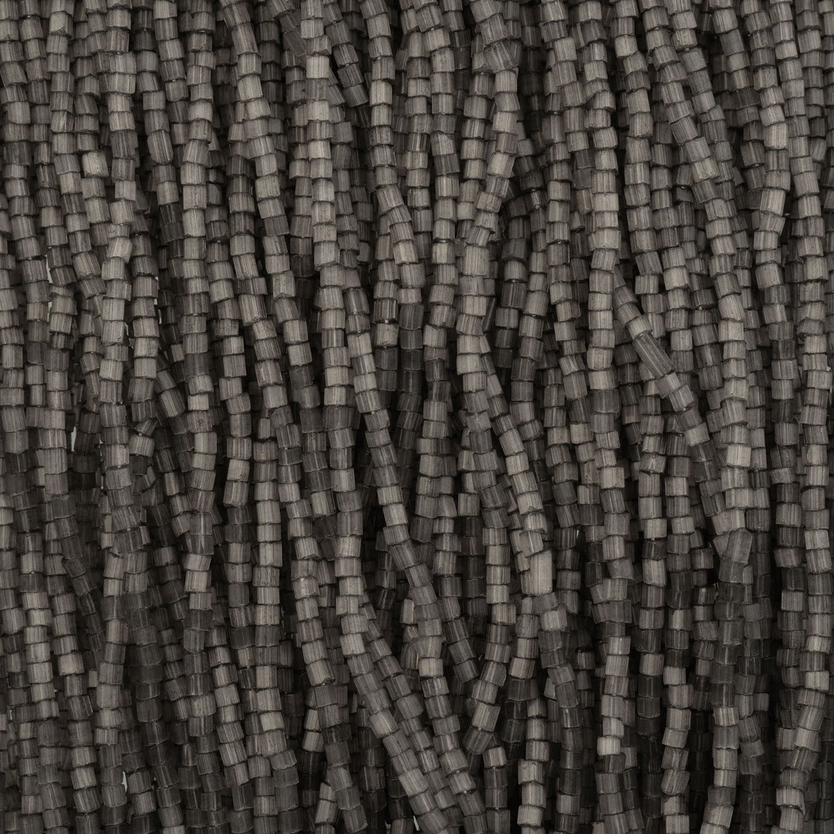 Czech Seed Beads 10/0 2Cut Satin Grey Solgel Strung