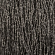 Czech Seed Beads 10/0 2Cut Satin Grey Solgel Strung