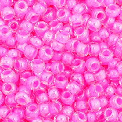 Czech Seed Bead 11/0 Vial Crystal C/L Rose apx23g