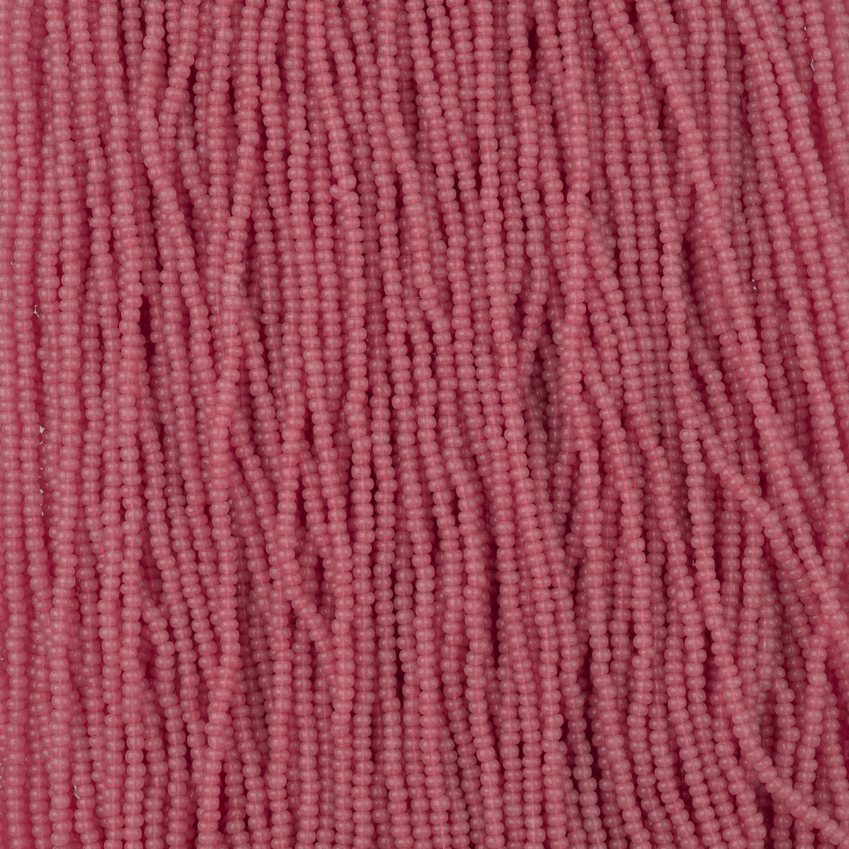 Czech Seed Bead 11/0 Alabaster Dark Pink Solgel Strung