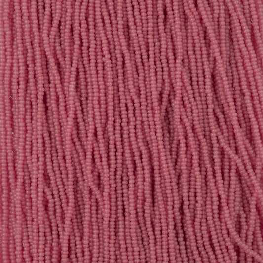 Czech Seed Bead 11/0 Alabaster Dark Pink Solgel Strung