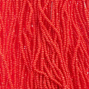 Czech Seed Bead 13/0 Cut Opaque Medium Red Strung