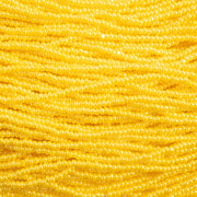 Czech Seed Bead 13/0 Cut Yellow Luster Strung