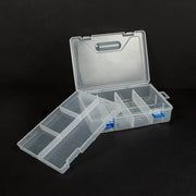 Plastic Container Box w/ 8 Compartments, 2-Layer 1-ct: 8 Compartments w/ Tray