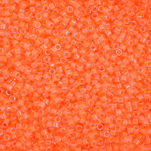Miyuki Delica 11/0 5.2g Vial Light Orange Luminous Neon Color
