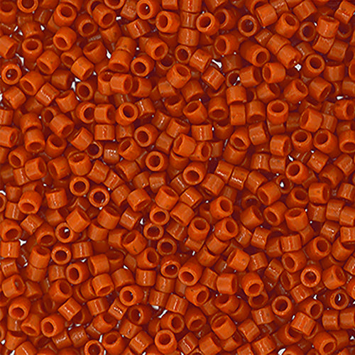 Miyuki Delica 11/0 5.2g Vial Duracoat Opaque Dyed Pumpkin Orange