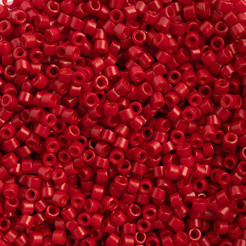 Miyuki Delica 11/0 5.2g Vial Bright Red Dyed Matte