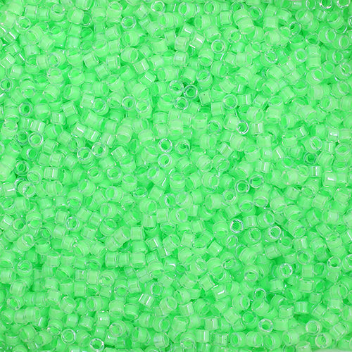Miyuki Delica 11/0 5.2g Vial Light Green Luminous Neon Color