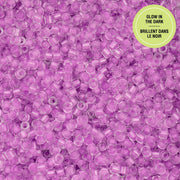 Cylin Bead 11/0 25g Bag Glow in Dark - Purple