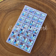 Rivoli Square Flatback Drop Crystal Centers (Pair)