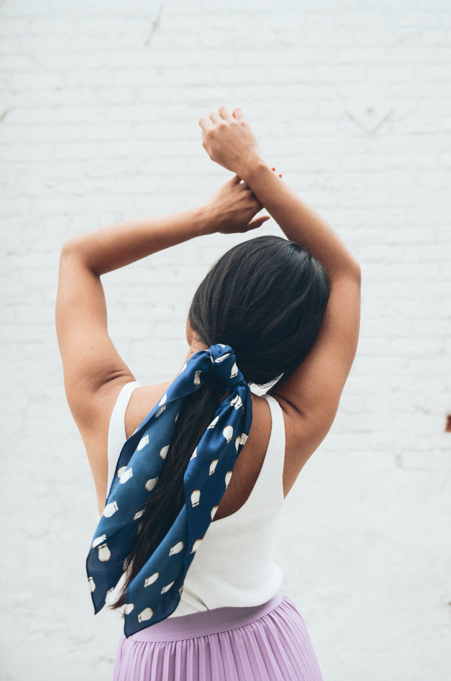 B.Yellowtail - Elk Ivory Silk Scarf: YELLOW