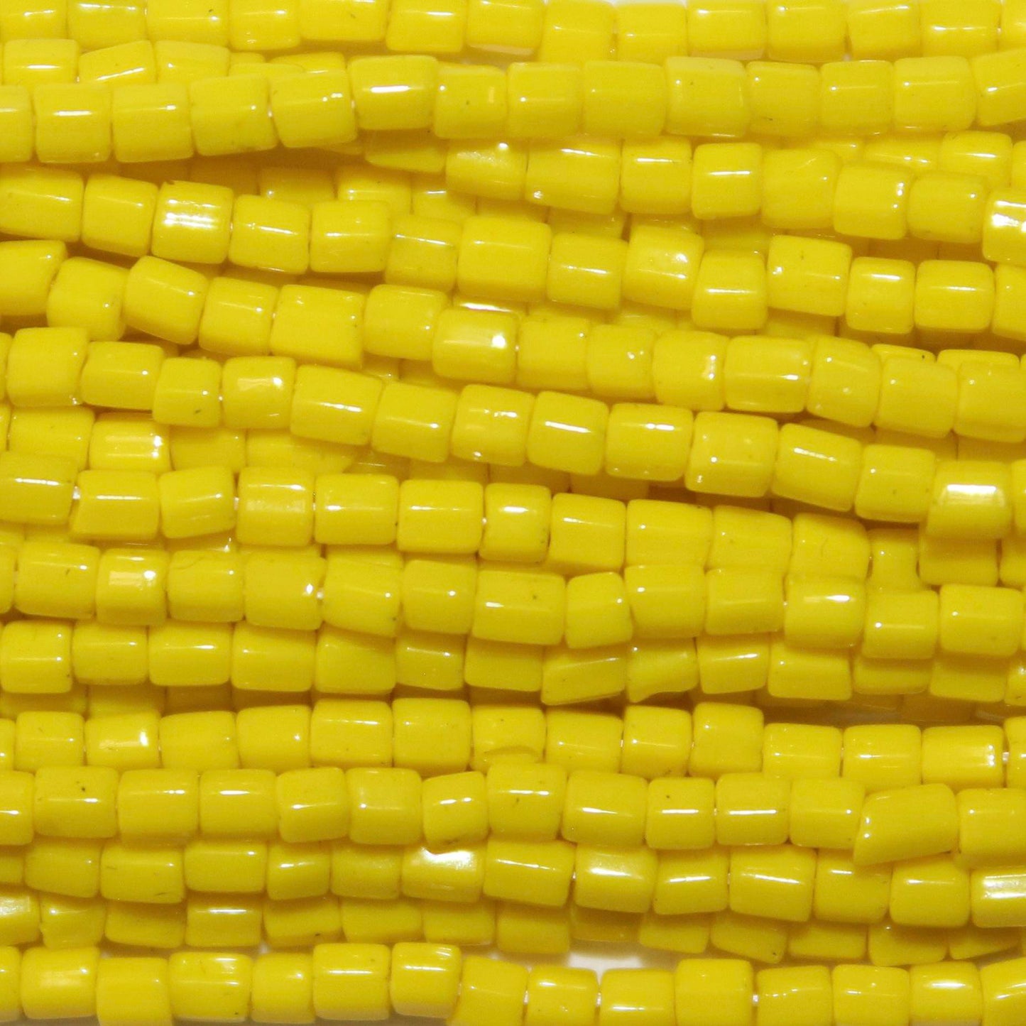 11/0 Czech Two Cut Seed Bead Opaque Corn Yellow