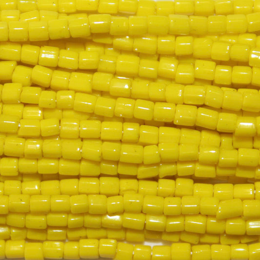 11/0 Czech Two Cut Seed Bead Opaque Corn Yellow