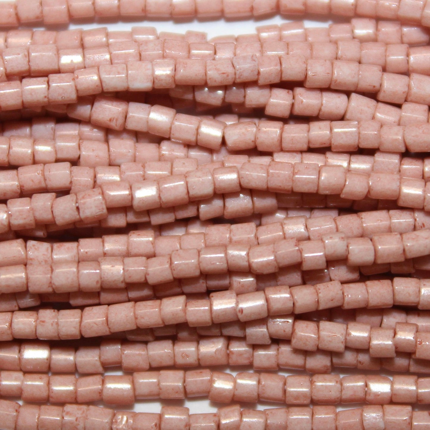 11/0 Czech Two Cut Seed Bead Opaque Cheyenne Pink Tint