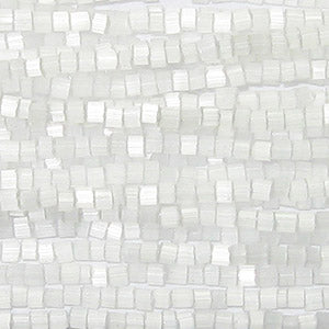 11/0 Czech Two Cut Seed Bead White Satin